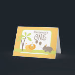 Carte Jungle Lion et Hippo Joyeux 1er anniversaire<br><div class="desc">Une carte d'anniversaire mignonne pour souhaiter à un enfant un joyeux 1er anniversaire avec deux des animaux populaires de la jungle - un lion et un hippopotame portant des casquettes de fête et tenant à des ballons. Le nom à l'avant et le texte à l'intérieur de la carte peuvent être...</div>