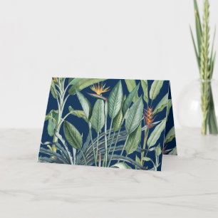 Carte Jungle tropicale Banane arbre Strelitzia Merci