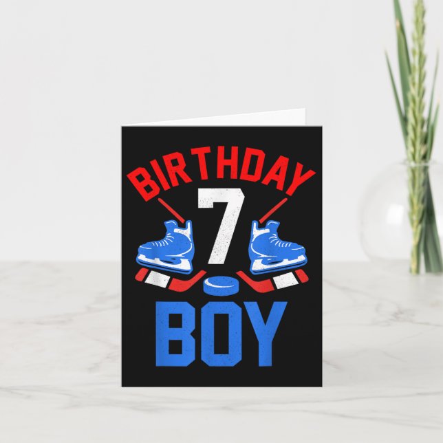 Carte Jupe d'anniversaire pour filles garçons 7 ans Vieu (Devant)