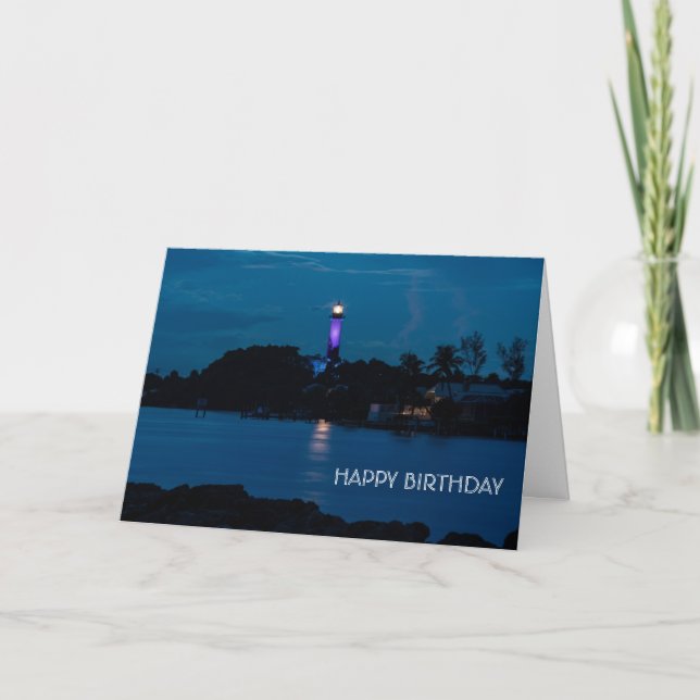 CARTE JUPITER LIGHTHOUSE SHINES BLEU (Devant)