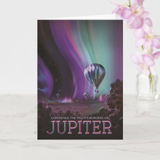Carte Jupiter Travel by Hot Air Balloon Bighty Aurora (Orchidée)