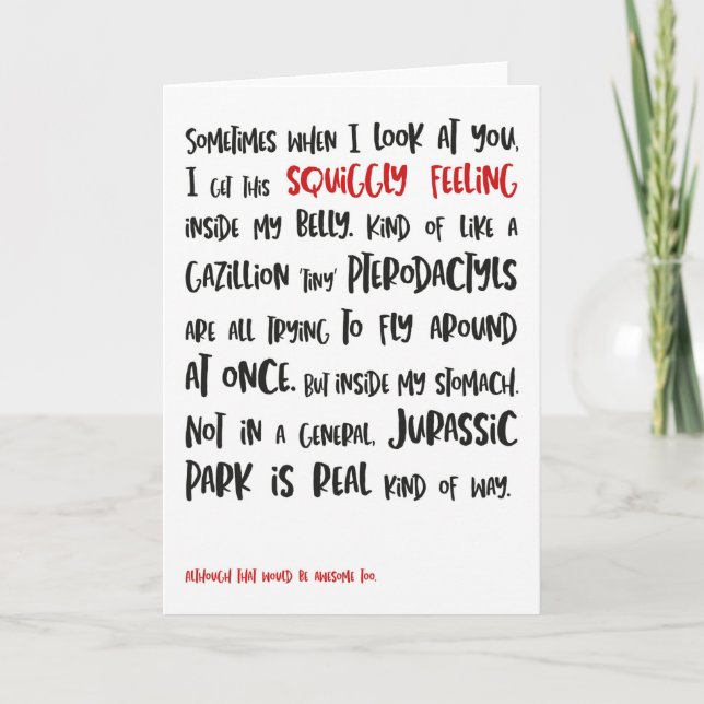 Carte Jurassic Park - Valentine's Card (Devant)