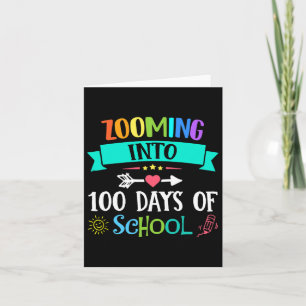 Carte Jusqu'À 100 Jours De Cadeau Enseignant Enfants