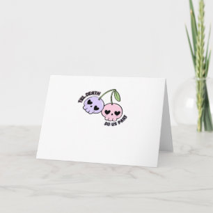 Carte Jusqu'à ce que la mort nous sépare - Crâne goth mi