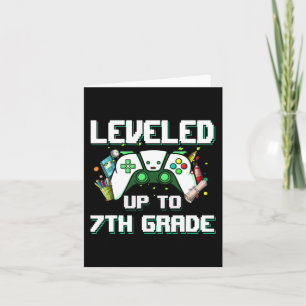 Carte Jusqu'À La 7E Année Gamer Retour À L'École Garçons