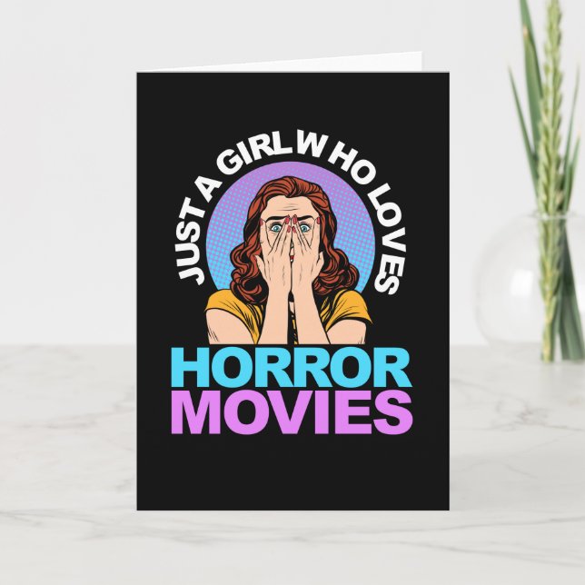 Carte Just A Girl Horror Movies Halloween (Devant)
