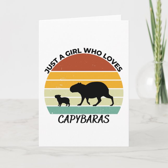 Carte Just a girl who loves capybaras (Devant)