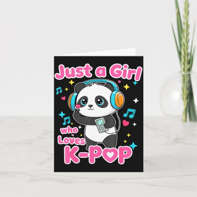 Carte Just A Girl Who Loves K-p Cute Panda  (Devant)