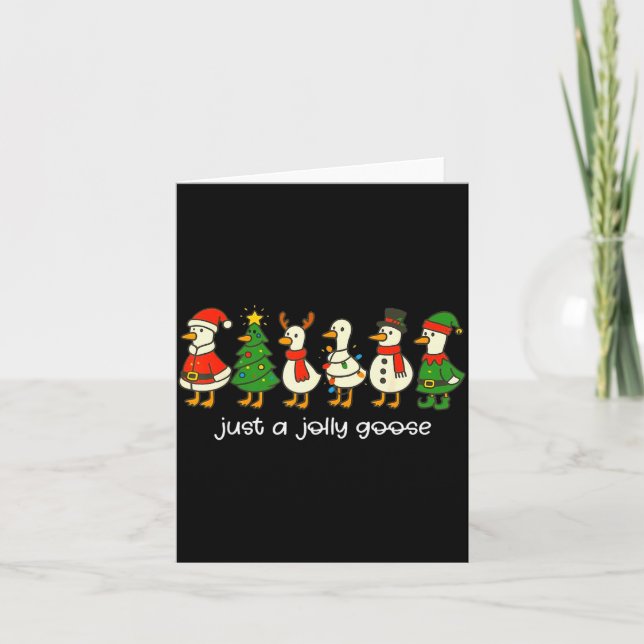 Carte Just A Jolly Goose Funny Christmas For Mens Womans (Devant)