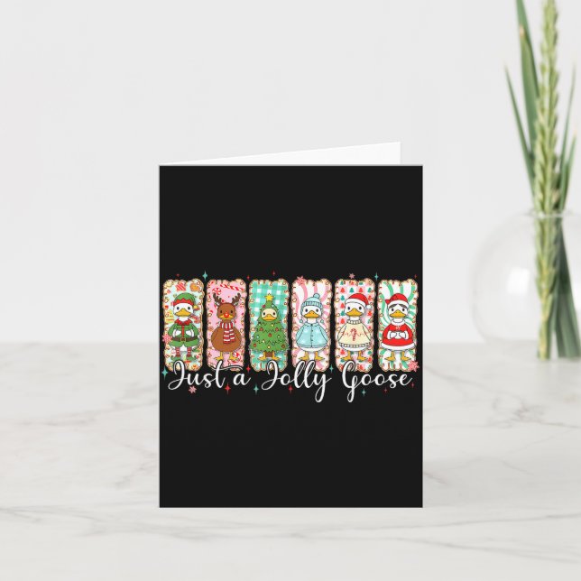 Carte Just A Jolly Goose Funny Christmas Men Women Kids  (Devant)