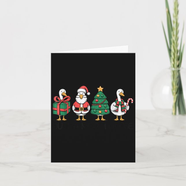 Carte Just A Merry Goose Funny Christmas Silly Goose Xma (Devant)