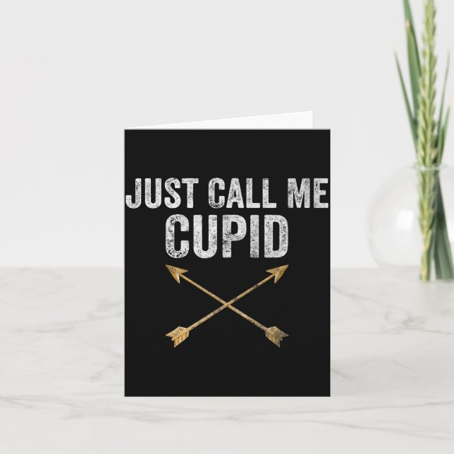 Carte Just Call Me Cud Shirt Retro Arrow Valentine Day  (Devant)