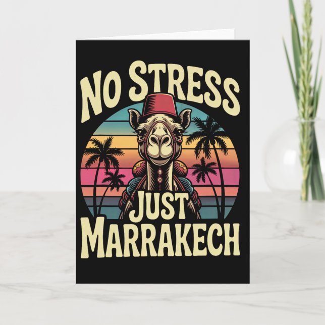 Carte Just Marrakech Camel Sunset Morocco Trip Marrakesh (Devant)