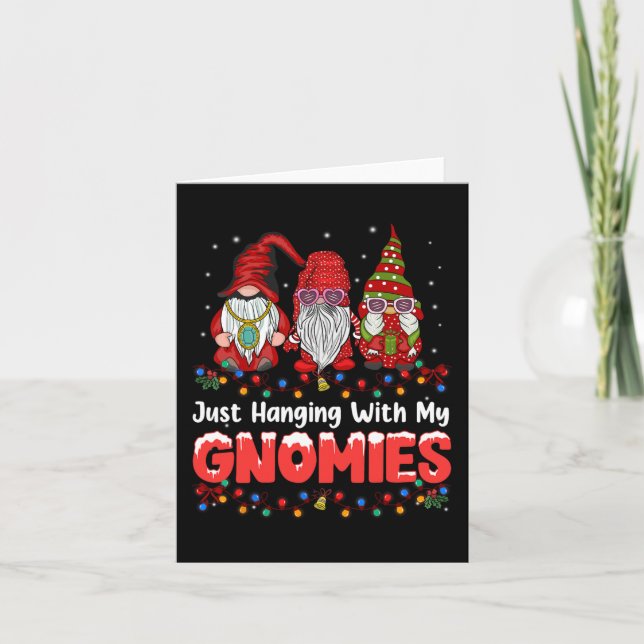 Carte Juste à traîner avec mes gnomes Pyjama Gnome migno (Devant)