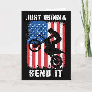 Carte Juste Allant L'Envoyer Patriote Motocross Dirt Bik
