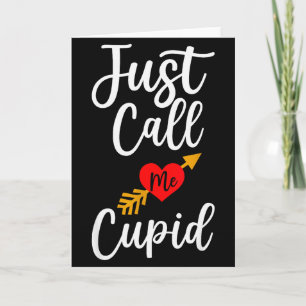 Carte Juste Appelez-Moi Chemise Cupidon Cœur Flèche Sain