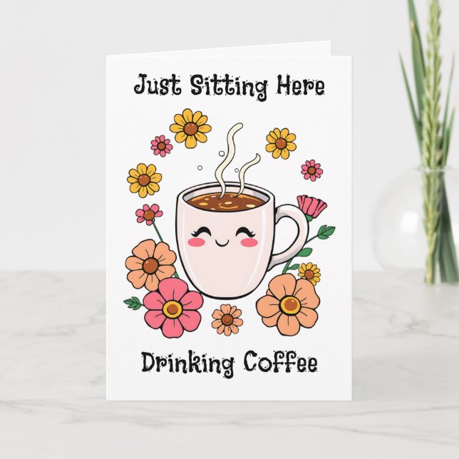 Carte Juste Assis Ici À Penser À Vous (Devant)