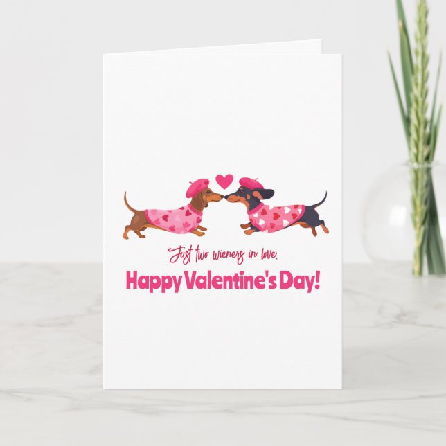 Carte Juste deux bites amoureuses pour la Saint-Valentin (Devant)