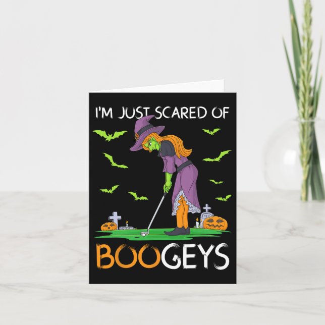 Carte Juste effrayée par les bogeys Sorcière Golf Hallow (Devant)