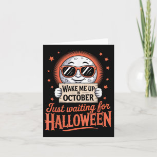 Carte Juste En Attente D'Halloween Drôle Citation D'Hall