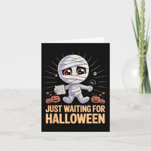 Carte Juste En Attente D'Halloween Drôle Citation D'Hall