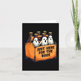 Carte Juste ici pour les huées Funny Halloween Ghost Bee