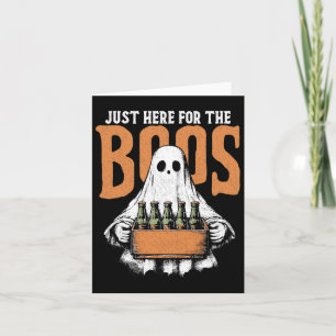 Carte Juste Ici Pour L'Halloween Boos Cute Ghoul Funny