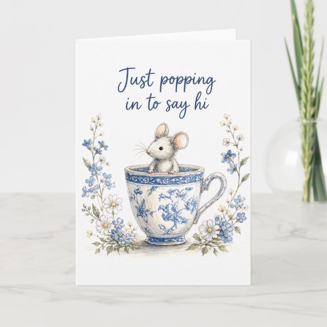 Carte Juste passer dire bonjour (Devant)