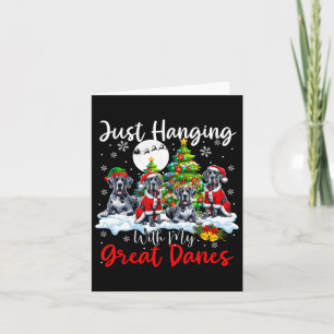 Carte Juste Pénétrer Avec Mes Grands Danois Noël Trois P