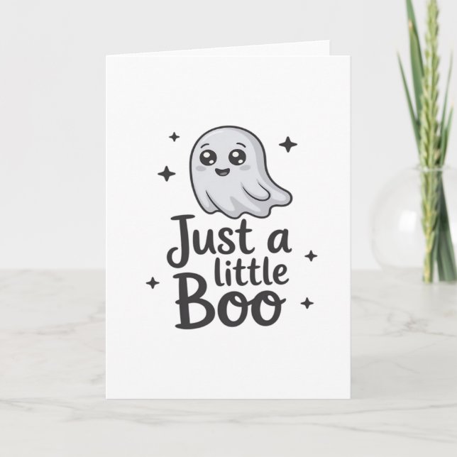 Carte Juste petit Boo drôle design (Devant)