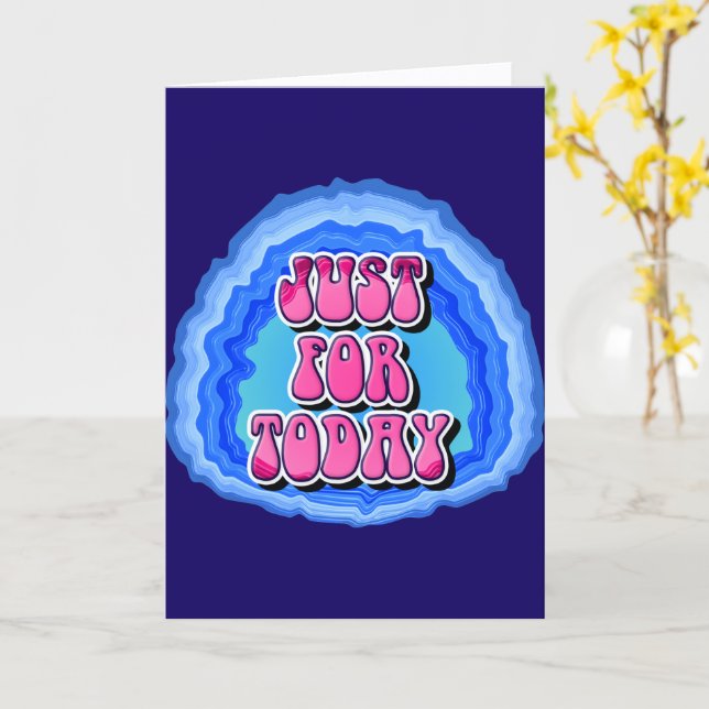 Carte Juste Pour Aujourd'hui Géode Slogan de récupératio (Fleur jaune)