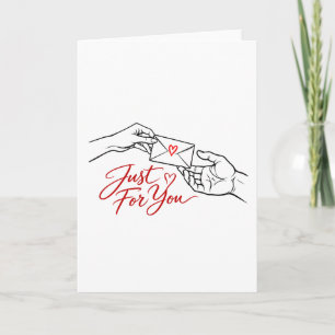 Carte Juste pour Vous – Lettre d'Amour Romantique