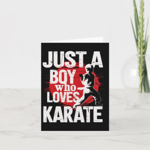 Carte Juste Un Garçon Qui Aime Karate Arts Martiaux Kara