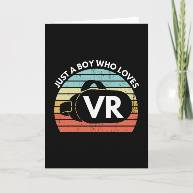 Carte Juste un garçon qui aime la réalité virtuelle drôl (Devant)