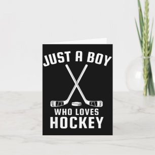 Carte Juste un garçon qui aime le hockey