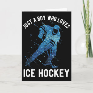 Carte Juste un garçon qui aime le hockey sur glace 