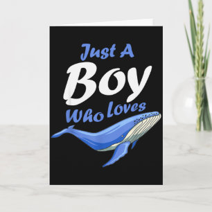 Carte Juste un garçon qui aime les baleines à bosses pou