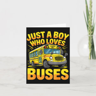 Carte Juste un garçon qui aime les bus Scolaire Bus