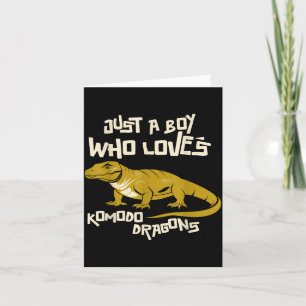 Carte Juste un garçon qui aime les dragons de Komodo, re