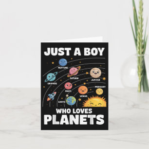 Carte Juste un garçon qui aime les planètes Science du s