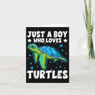 Carte Juste Un Garçon Qui Aime Les Tortues Lover Dons Me