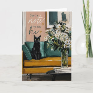 Carte Juste un mot pour dire bonjour Cozy Cat