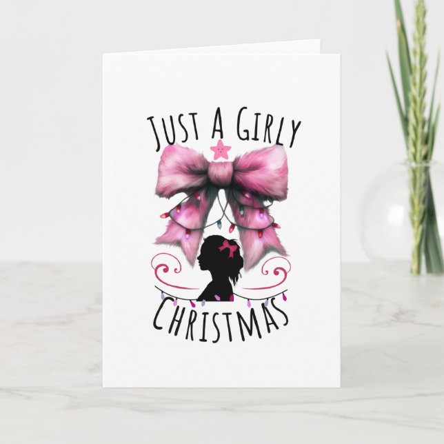 Carte Juste un Noël de fille  (Devant)