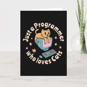 Carte Juste un programmeur qui aime les chats