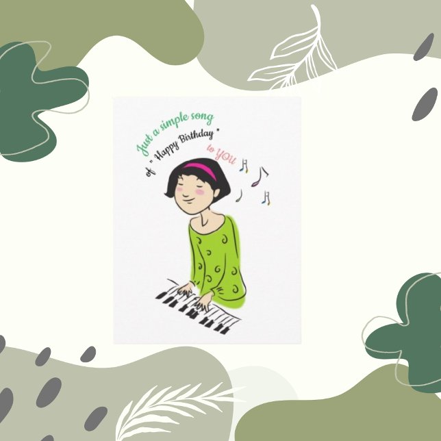 Carte Juste une chanson simple, chant de fille Chanson d (Créateur téléchargé)