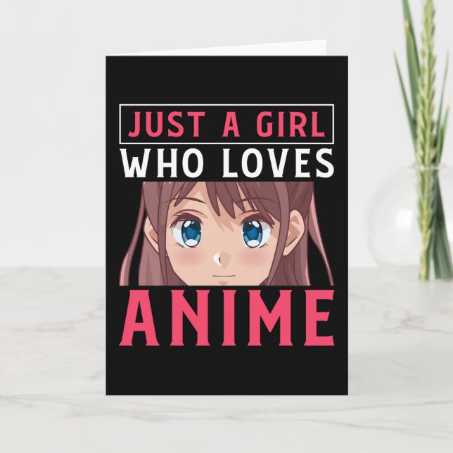 Carte Juste Une Fille Qui Aime Anime Manga Cadeau Japona (Devant)
