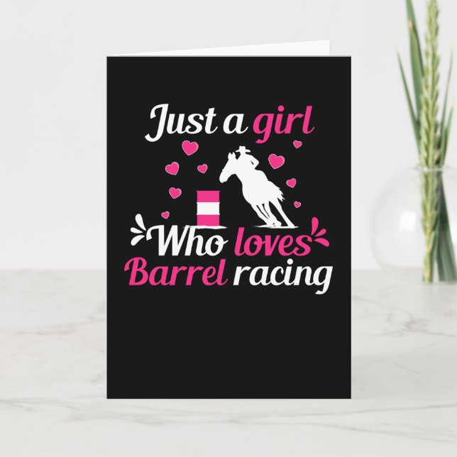 Carte Juste une fille qui aime Barrel Racing (Devant)