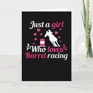 Carte Juste une fille qui aime Barrel Racing