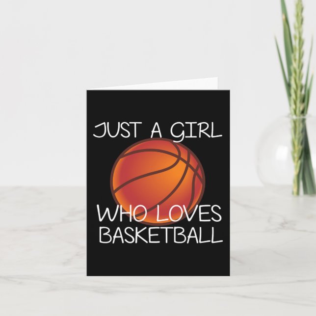 Carte Juste Une Fille Qui Aime Basketball Sport Ball Jou (Devant)