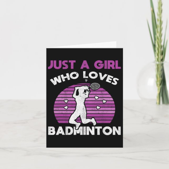 Carte Juste Une Fille Qui Aime Dminton Team Femmes Dmint (Devant)
